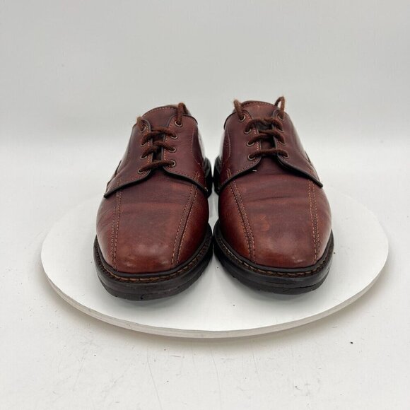 Allen Edmonds Mapleton Men Size 8.5D Brown Leather Bicycle Toe Derby Dress Shoes - Picture 3 of 14